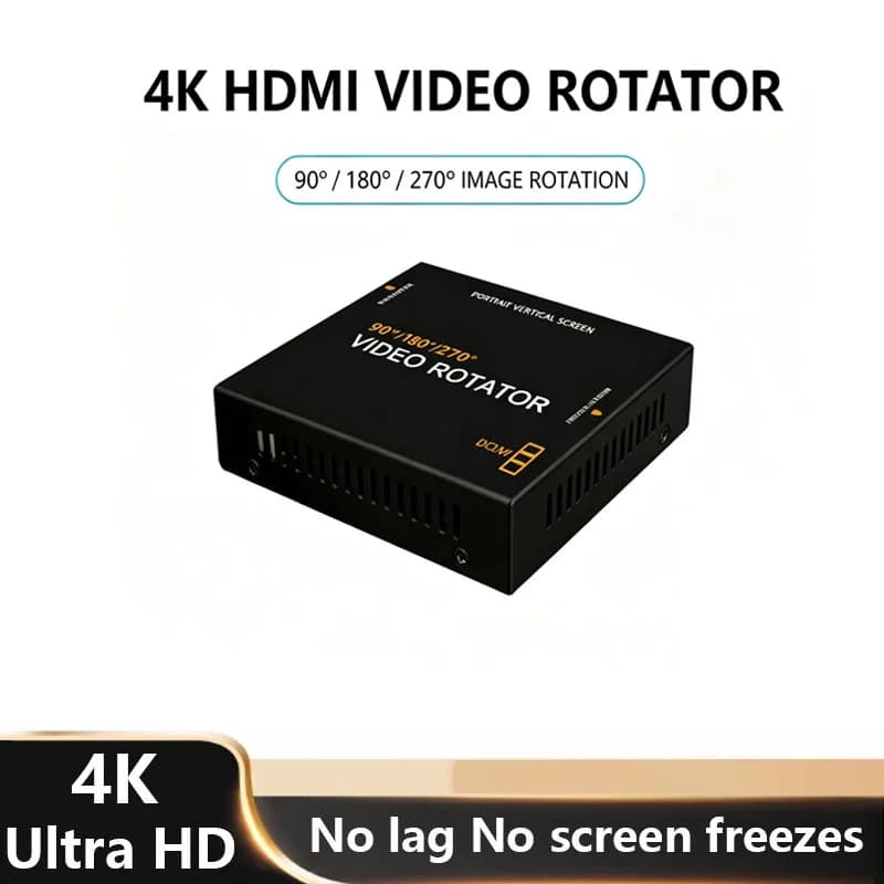 4K HDMI Video Rotator 90 180 270 Degree Portrait Display Low Latency Remote Control Image Processor Video Processor