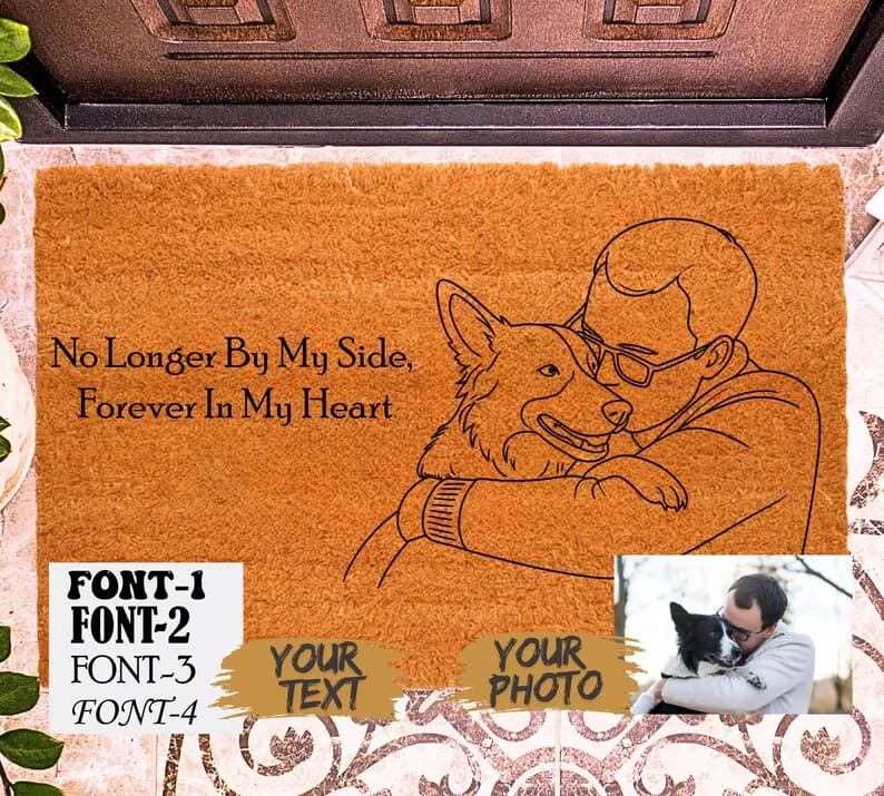 Custom Pet Doormat Personalized Pet Photo Rugs Anti-slip Ultra Absorbent Welcome Mat Design Text Dog Cat Outdoor Deco rDoormat