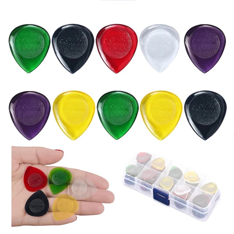 30 pz Plettri per Chitarra con Scatola a Forma di Goccia d'Acqua ABS Plettri 1/2/3mm Chitarra Elettrica Basso Paddle Accessori per Chitarra TMZ
