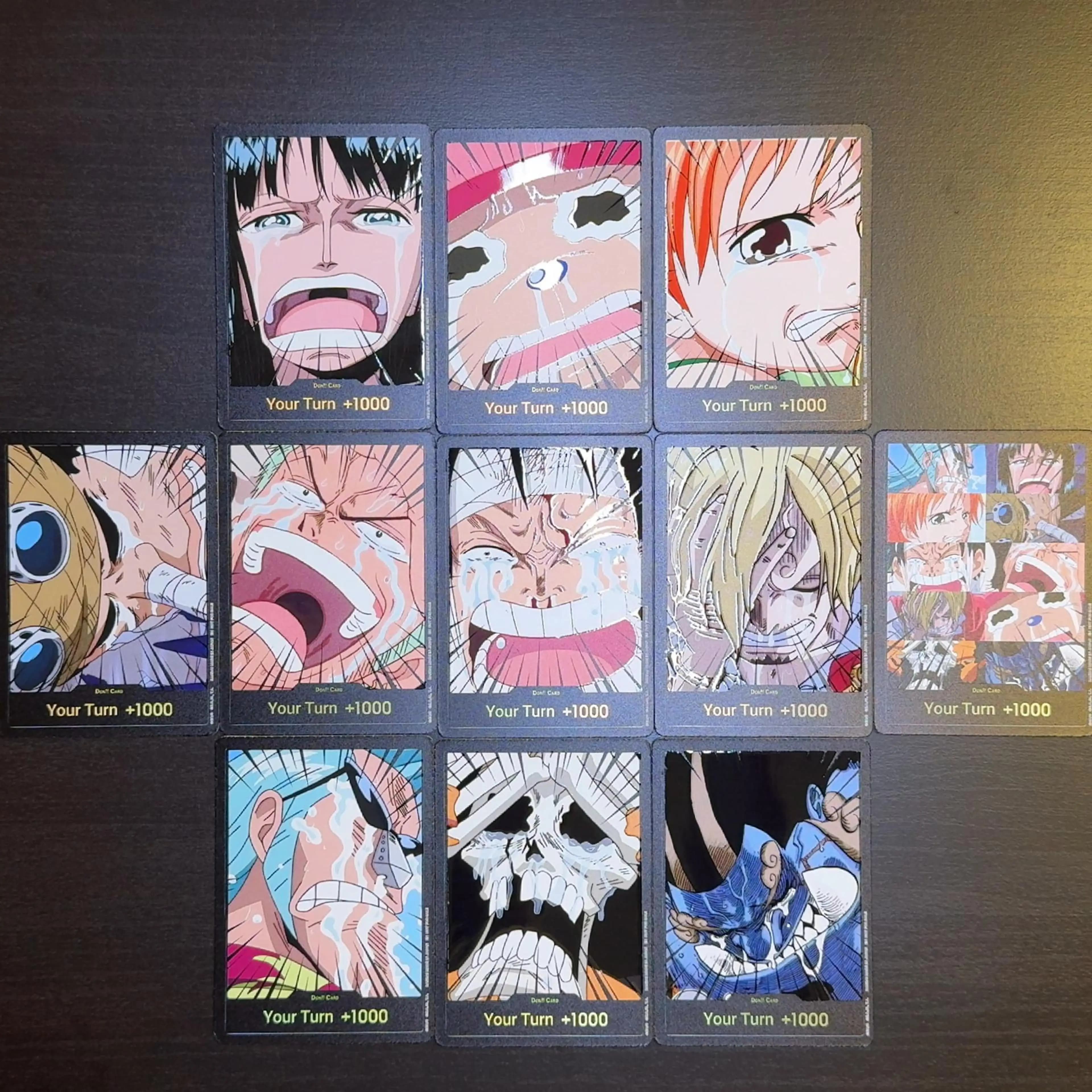 One Piece OPCG Inglese DON carta Emozione Cappello di Paglia Crew Don Card Rufy Zoro Nami Sanji Usopp Chopper Robin Franky Brook Jinbe