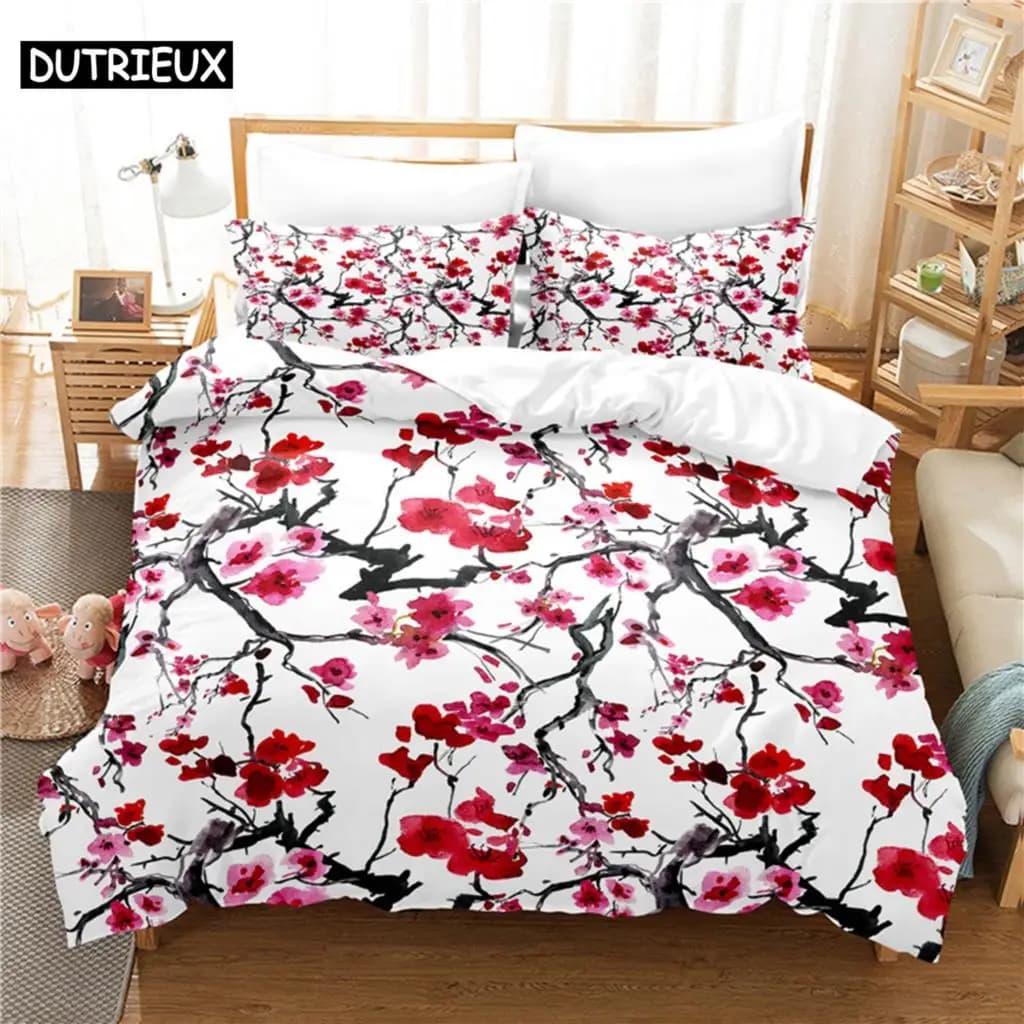 Set biancheria da letto floreale Set copripiumino Biancheria da letto 3D Biancheria da letto con stampa digitale Set biancheria da letto queen size Design alla moda