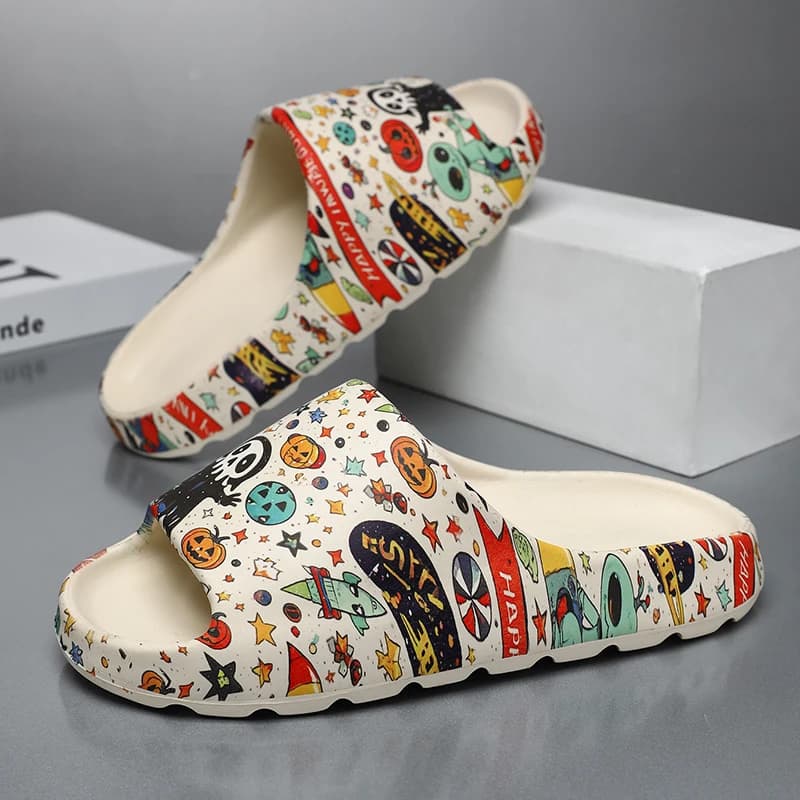 New Men's 2025 Summer Casual Sports Slippers Wear-Resistant Outer Wear Beach Couple Slippers