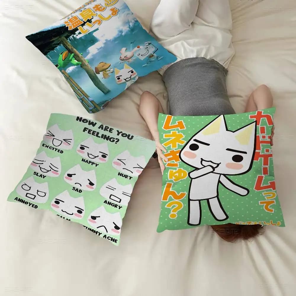Inoue Toro CUTE Cat Cushion Cover Decorative Pillow Sofa Home Decor case pillow cases