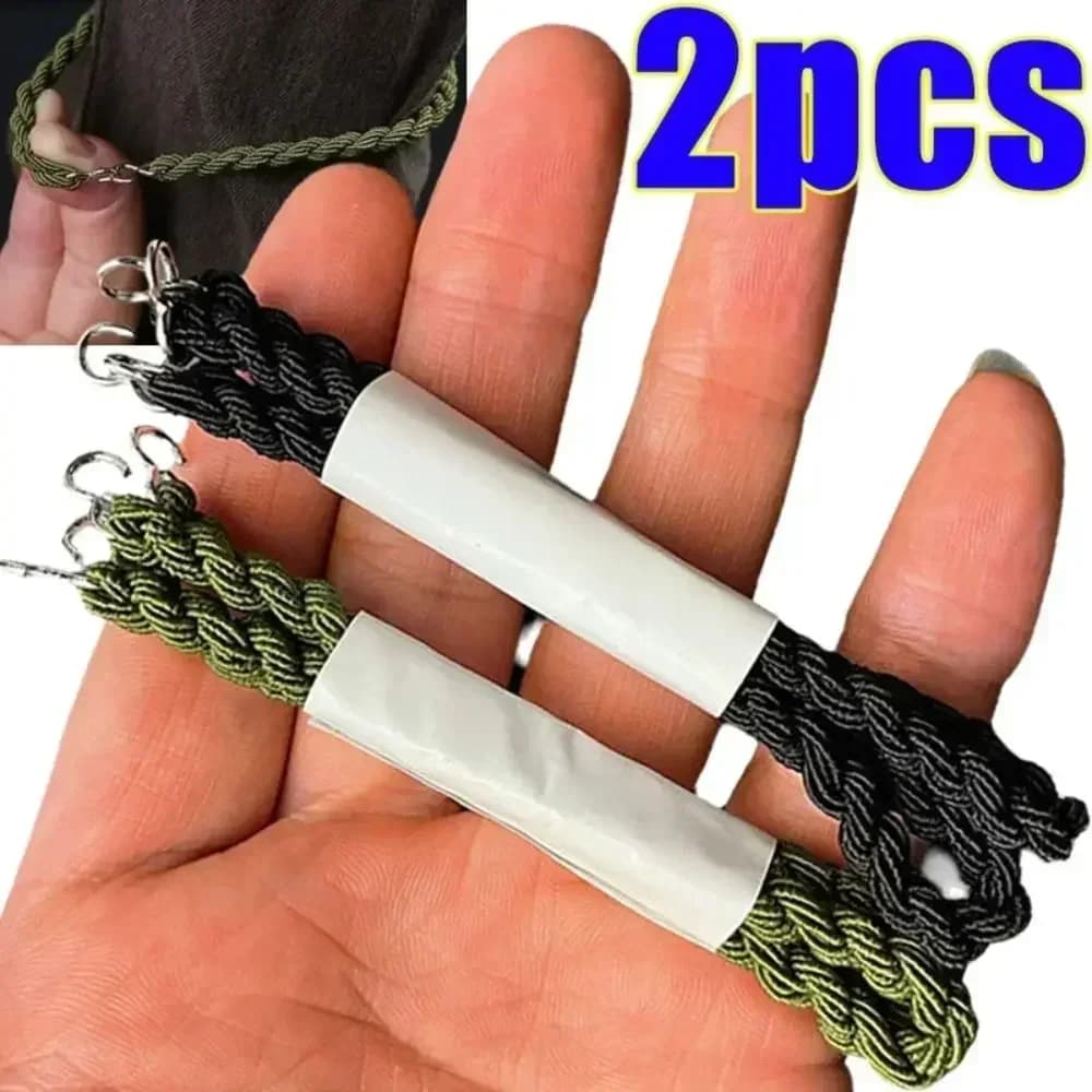 2 pezzi durevoli 18 cm cinghie per pantaloni poliestere nero verde kaki leggings corda elastica scarponi da equitazione elastico escursionismo all'aperto
