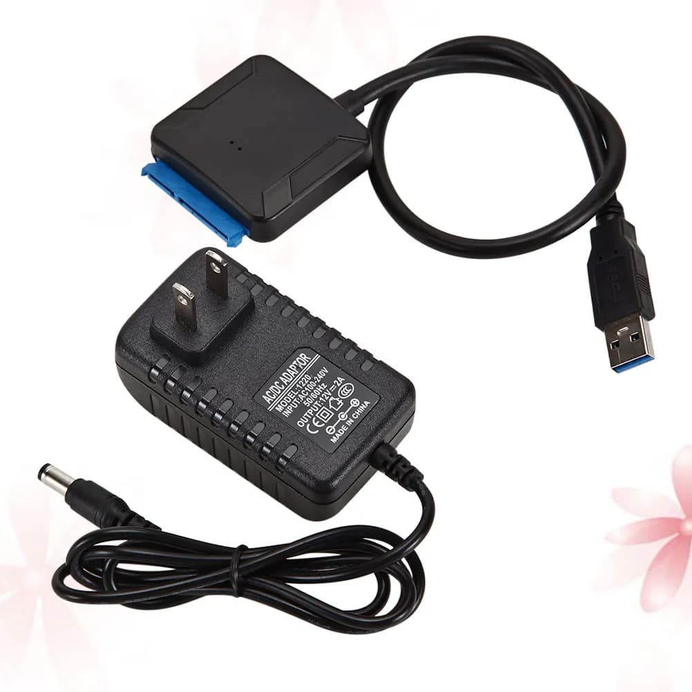 Cavo Adattatore USB 3.0 a Iii per Hard Disk Esterni da 2,5 e 3,5 Pollici, SSD, Trasferimento Dati, Nero