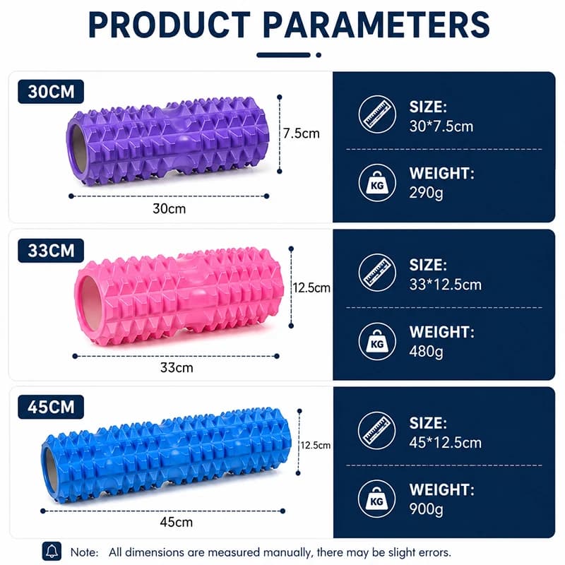 EVA Crescent Yoga Foam Roller PVC Inner Tube Deep Muscle Massage Roller Trigger Point Therapy Fitness Recovery Body Relax Massag