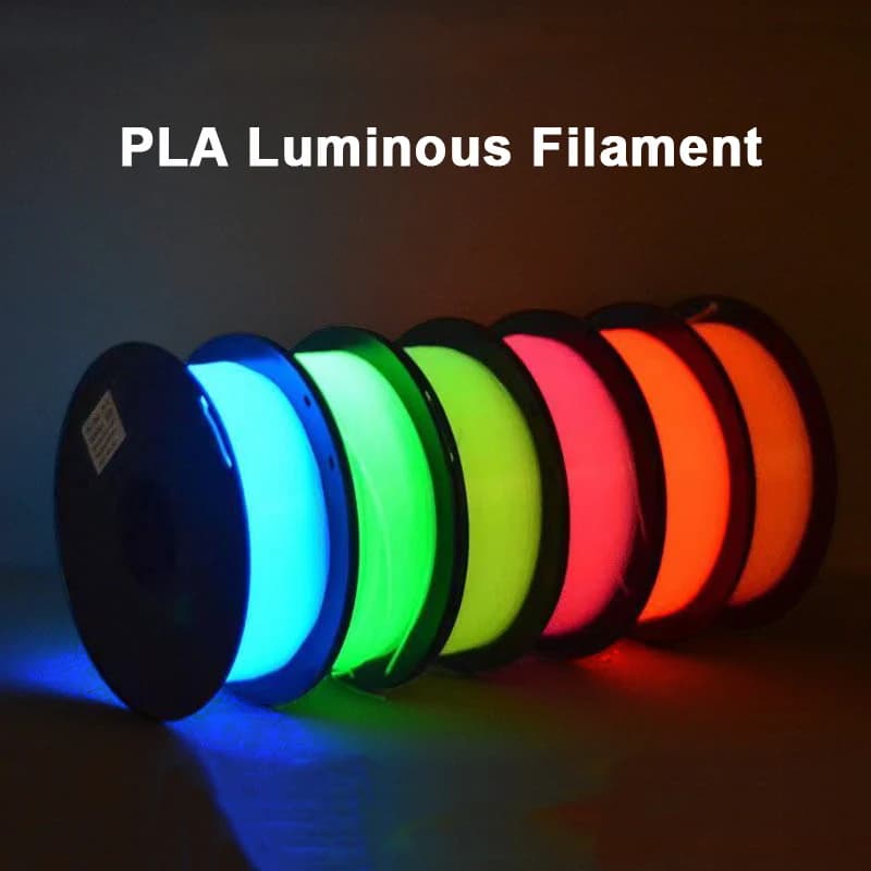 PLA Filament Luminous Rainbow Night Pink Red Blue Bright For PLA Printing 3D Plastic Wire Packing Under Vacuum 1.75MM 250g