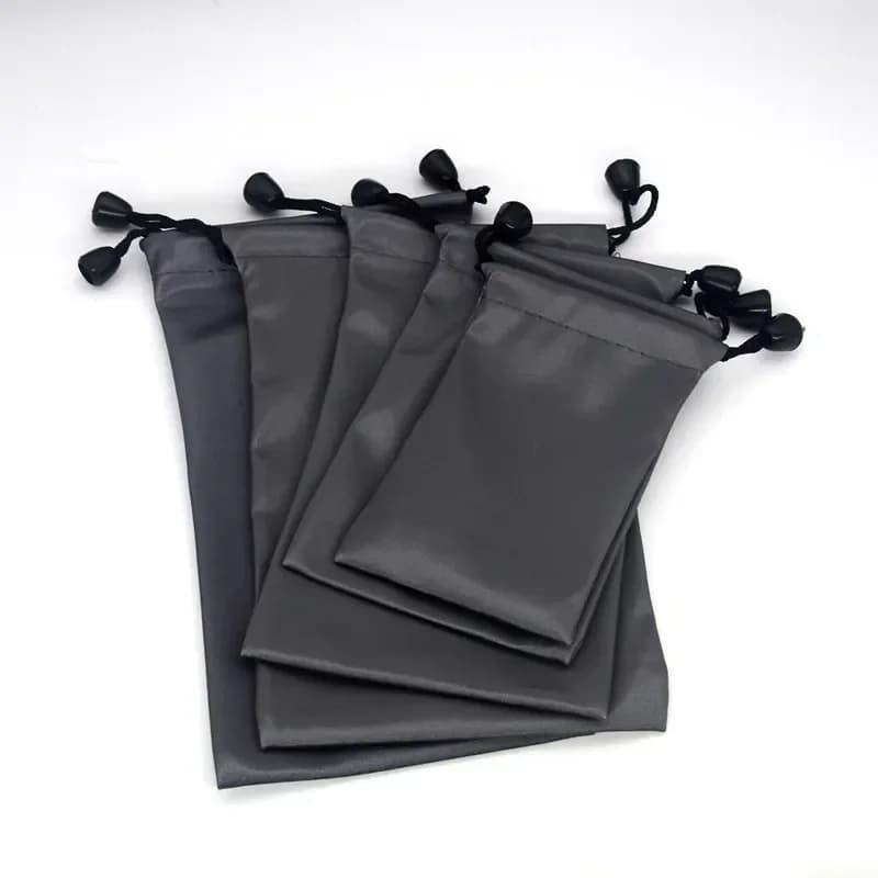 Waterproof Oxford Dust Drawstring Bag Black Polyester Bag Headphone Data Cable Case for Sports Articles with Drawstring