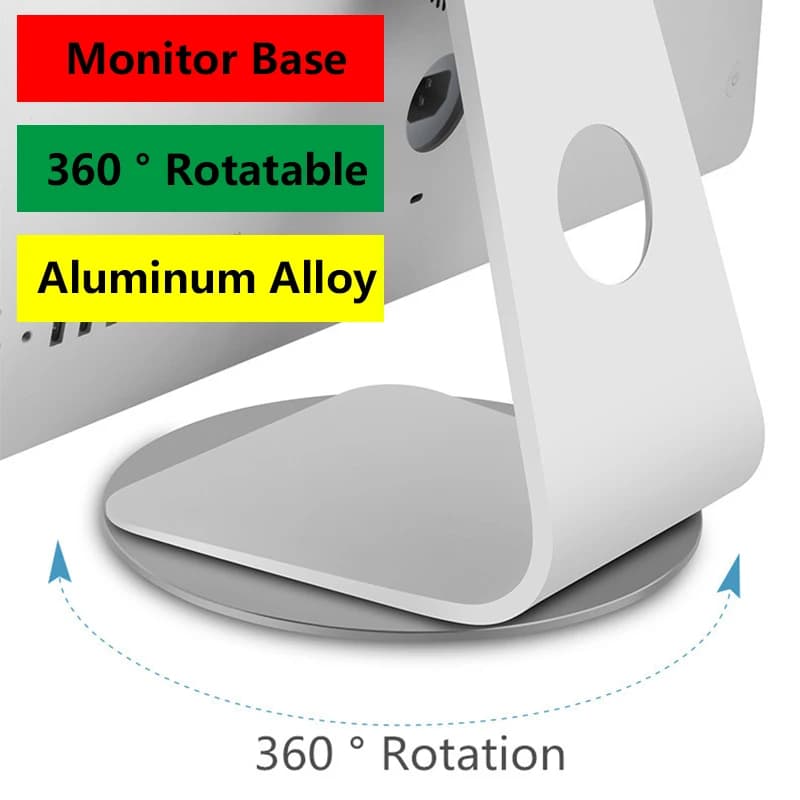 360 Rotating Monitor Base Anti-slip Laptop Notebook Aluminum Alloy Support for Computer Dock for Apple Mac TV Projector