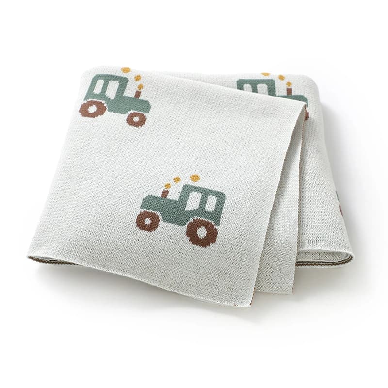 Coperte per Neonati in Cotone Lavorato a Maglia, 90*70CM, per Bambini e Bambine, Pannolini per Passeggino, Avvolgenti, con Simpatici Cartoni Animati, Calde e a Quadretti