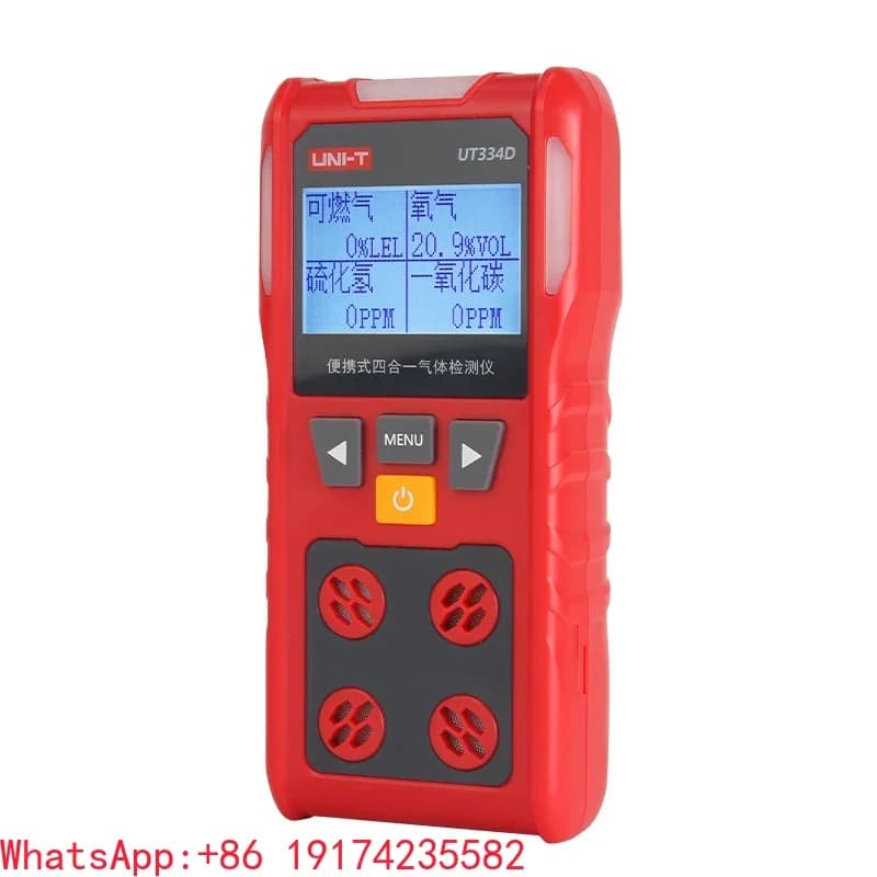 UT334D Industrial Digital High Accuracy Gas Detector For Oxygen Hydrogen Sulfide Carbon Monoxide Combustible Gases Ex