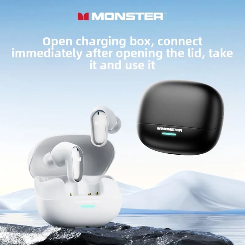 Monster MQT52 Wireless Bluetooth 5.4 Battery Long-Term Headphones HIFI Dual Mode stereo audio headphones with microphone