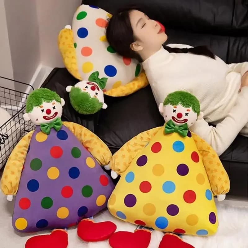 Pagliaccio Farcito Cuscino Giocattolo Morbido Peluche Per Bambini Coccole Compagno Viaggio E Gioco Ruolo Interattivo 15UB