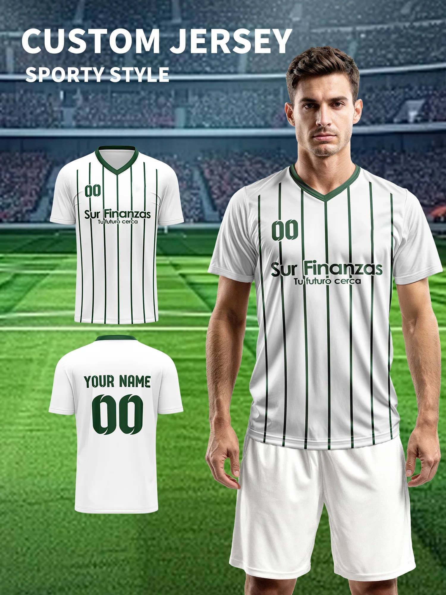 Crea la Tua Maglia da Calcio Personalizzata | Nome e Numero Personalizzati | Maglia da allenamento traspirante per calcio/calcio a 5 personalizzabile