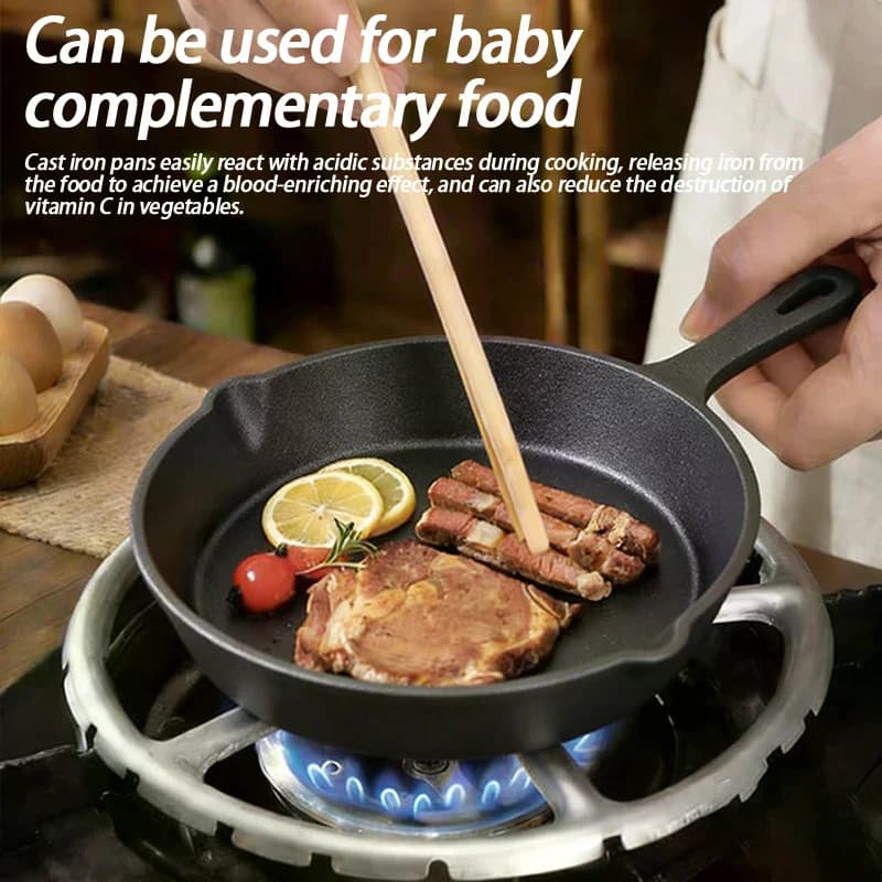 14cm Anti-adhesive Ghisa pan for Eggs, Ideal for Fast Pasti Preparation, for Home, Camping and Kitchen