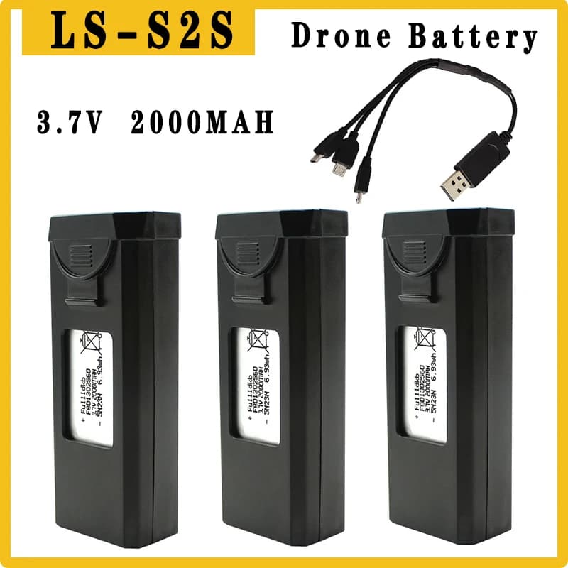 Original battery for drones S2S 3.7V 2000mAh RC Qudcopter Replacement battery for mini drone S2S battery with charger