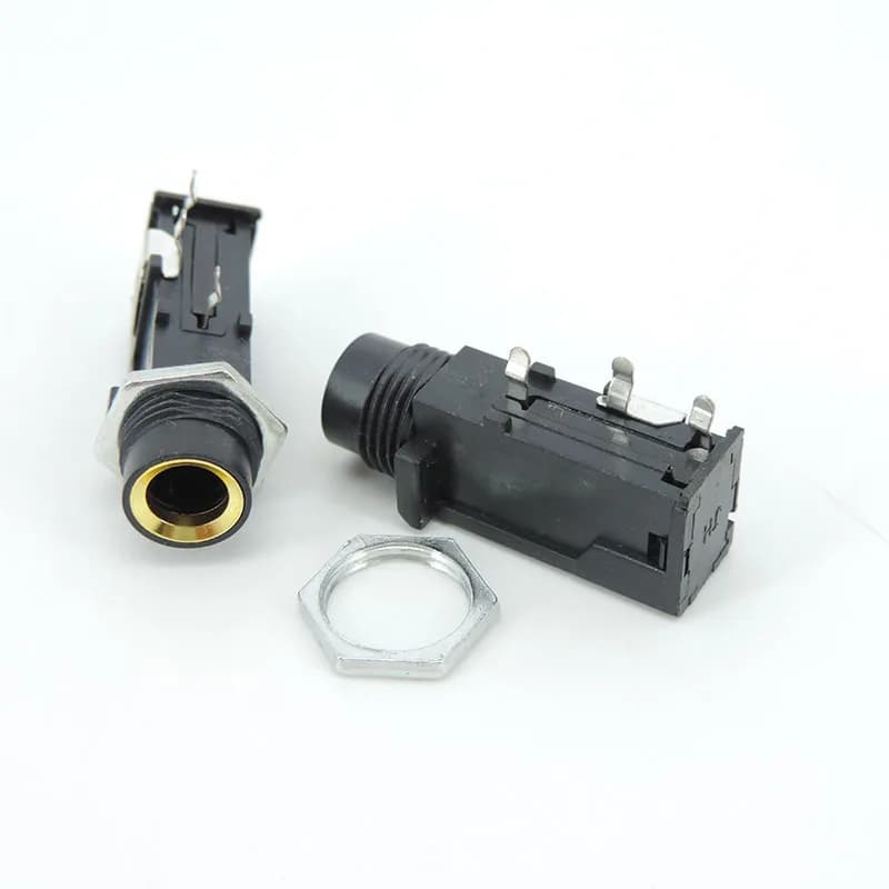 6.35mm 3pin Femmina presa di corrente PCB Montaggio a pannello Audio Jack Altoparlante Connettore cavo Adattatore 1/4 Pollici 6.5 Spina Mono Microfono