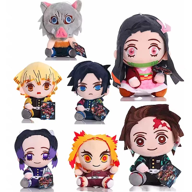 Nuovo Demone Slayer Peluche Ripiene Giocattolo Kamado Nezuko Akaza Kokushibo Cartoon Anime Figura Manga Bambola Ciondolo Regalo Di Compleanno Per Bambini Decor