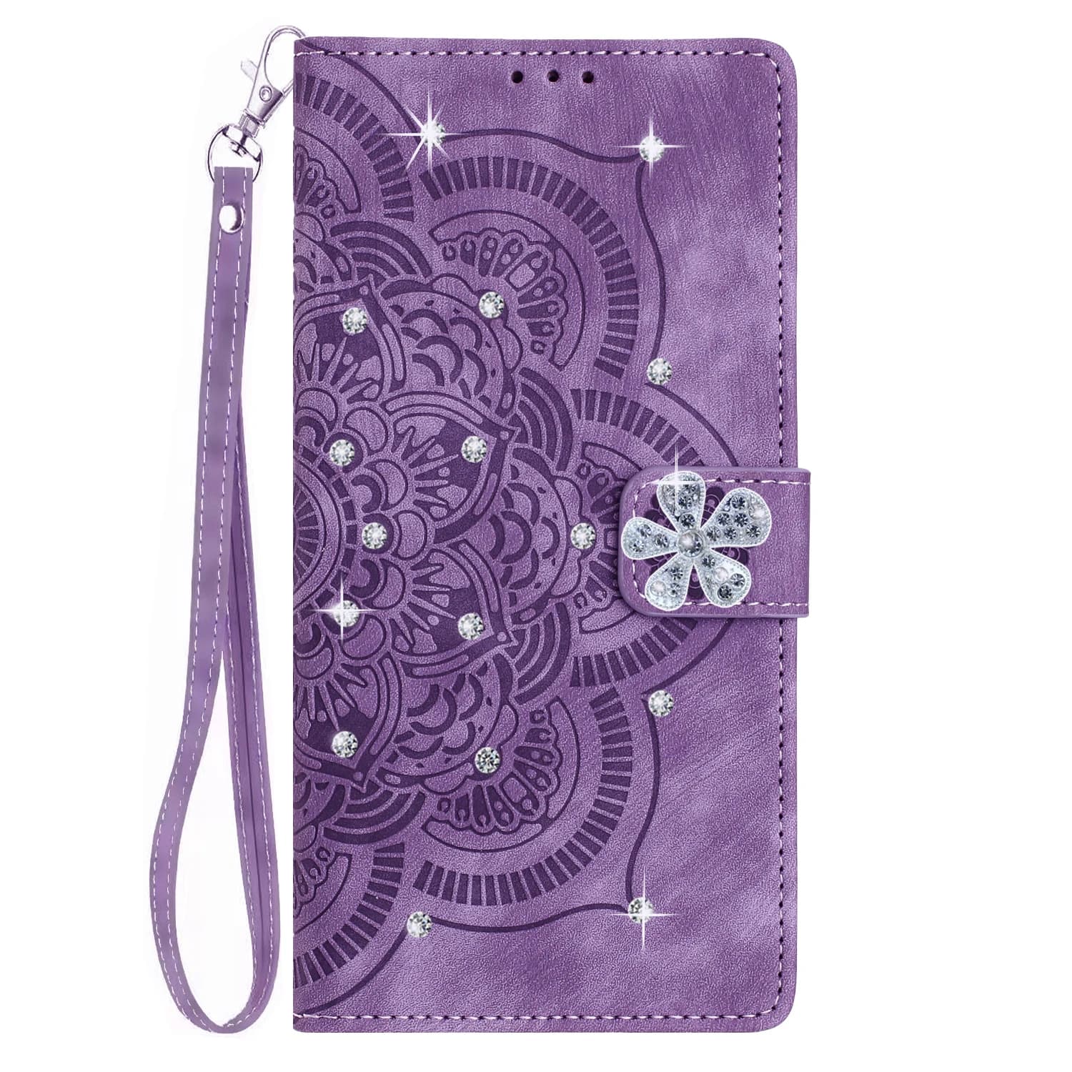 Fashion Bling Datura Flower Magnetic Card Solt Wallet Flip Case For Motorola G86 G56 G15 G75 G55 G35 G34 G45 5G Shoe Cover