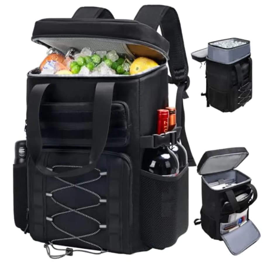 Zaino Termico - Borsa Frigo Morbida da 35 Lattine con Maniglia, Zaino Tattico Termico Impermeabile per Pranzo