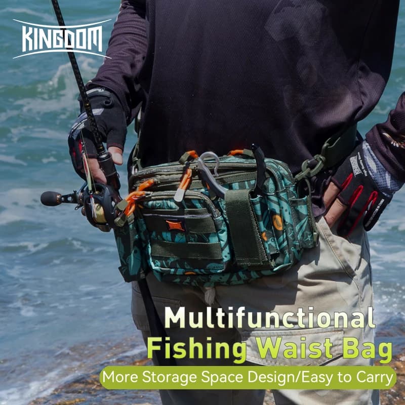 KingdomFishing Equipment Bags 31*18*16cm 660g Multifunctional Waist Fish Bags Gear Utility Storage Outdoor Fishing Bag
