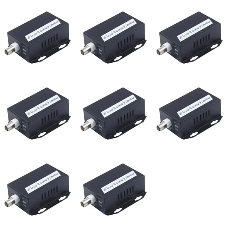 Estensore IP Ethernet 3CGRO-8 pezzi su kit di rete HD coassiale Estensore di trasmissione cavo coassiale Eoc per telecamere CCTV di sicurezza(B)