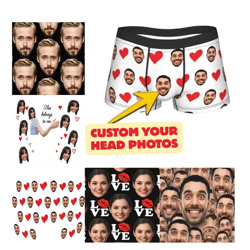 Slip boxer personalizzati con stampa 3D sul davanti, divertenti, da uomo, taglie forti