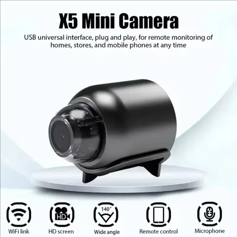 NEW 1080P HD X5 Mini Camera Wireless WIFI Outdoor Indoor Surveillance Camera with Cyclic Recording for Camping Home Security