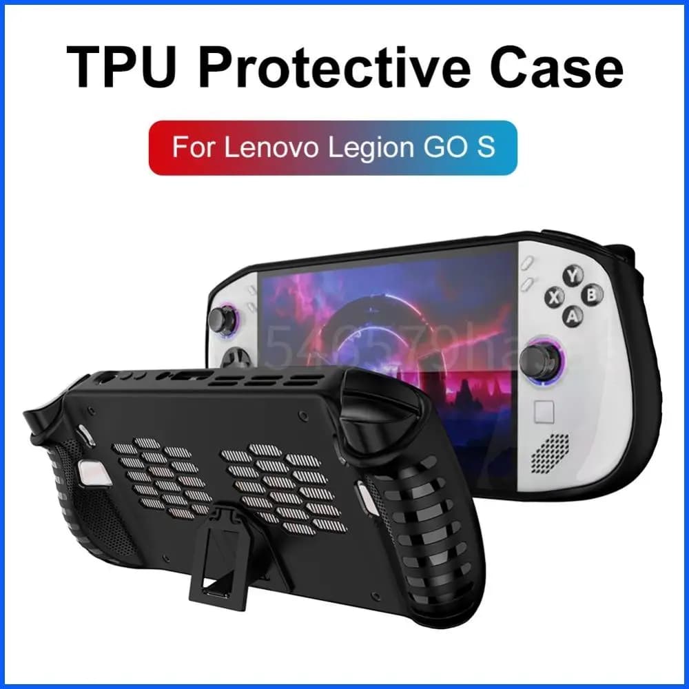 Custodia morbida in TPU per custodia protettiva per console di gioco Lenovo Legion Go S con custodia protettiva antigraffio con cavalletto