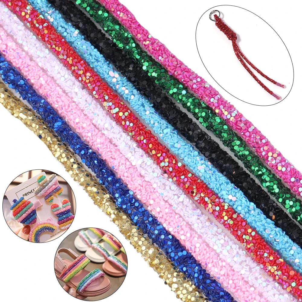 5 iarde/lotto Catena di strass in PVC da 6 mm per creazione di gioielli, fai da te, decorazioni per abiti, applicazioni e accessori per cucito