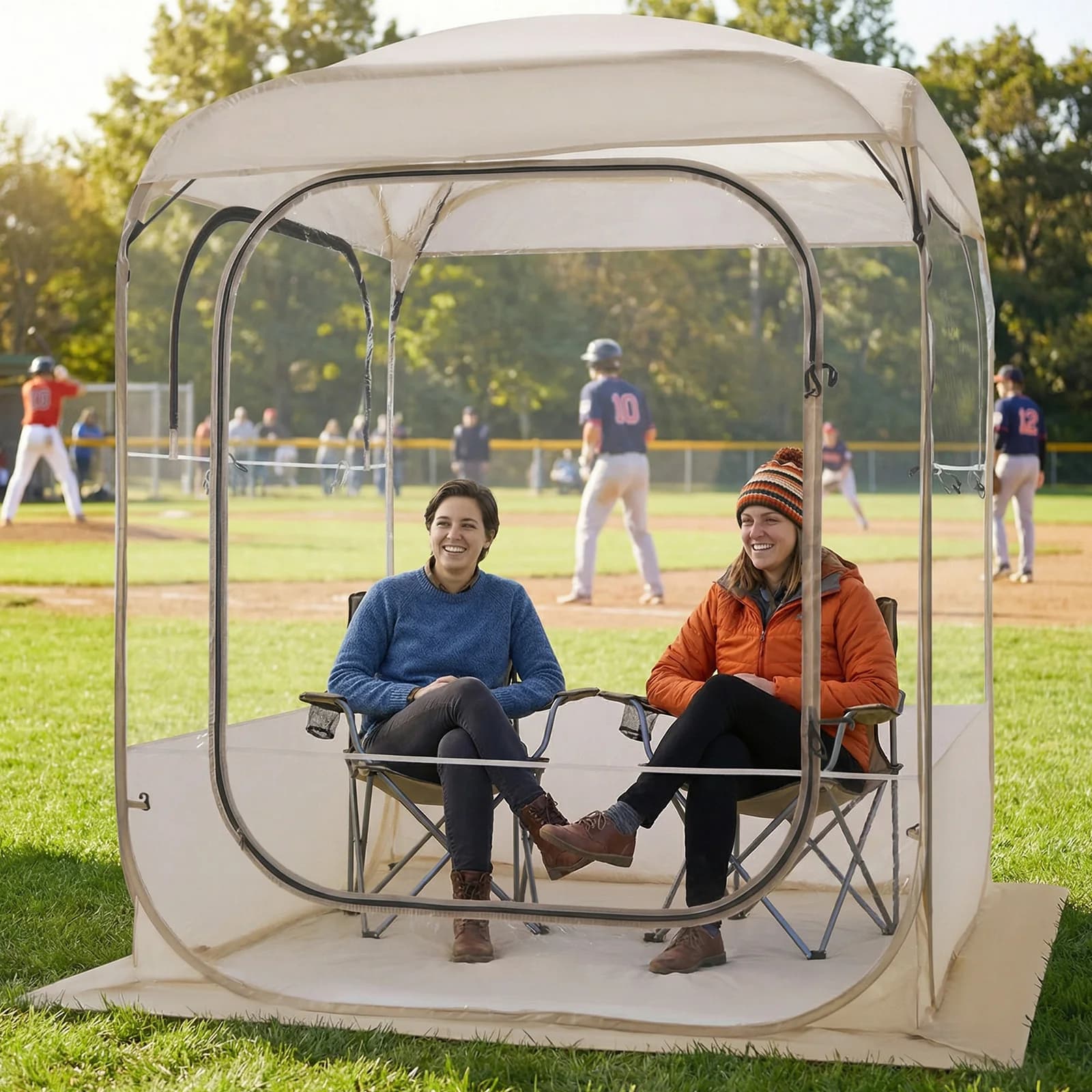 Tenda a bolle pop-up con vista panoramica a 360°, tenda a bolle istantanea per esterni, montaggio rapido per eventi sportivi, campeggio, pesca, tifo