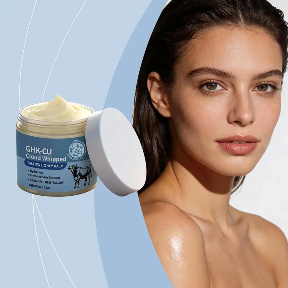 GHK CU Copper Peptide Tallow Honey Balm Cloud Whipped per Viso e Corpo - Balsamo Idratante e Nutriente per Rinnovamento Intensivo della Pelle