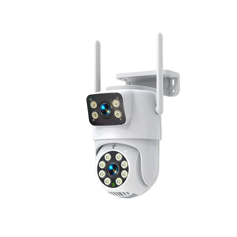3MP 1296P iCsee APP Telecamera IP WIFI a doppio obiettivo a colori AI Rilevazione umanoide Sicurezza domestica CCTV Citofono Baby Monitor