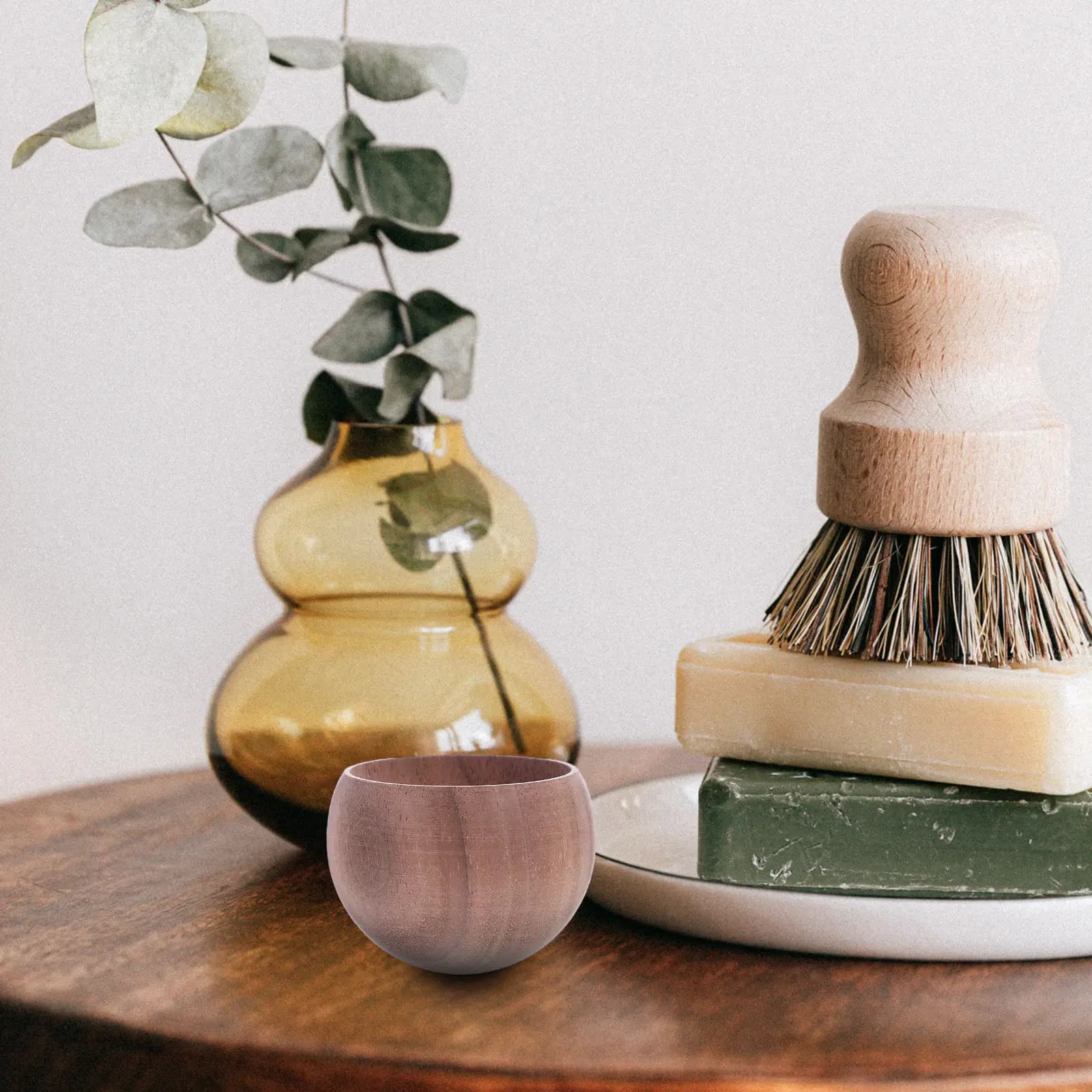 Essential Oil Diffuser Small Perfume Wood Mini Stand Cream Wooden Decor Non Fire Vehicle Scented Natural Material