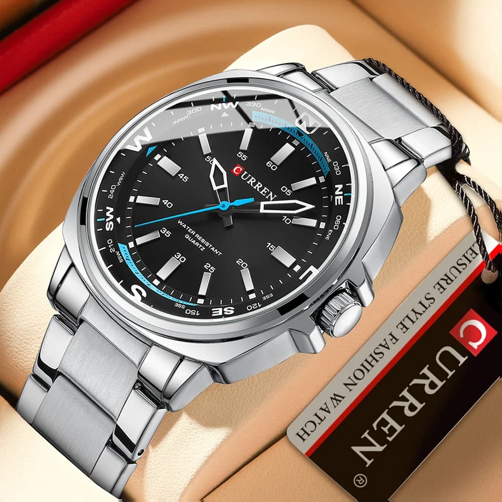 CURRENT New Luxury Men's Watches Of Best Brands Waterproof Stainless Steel Business Men's Wrist Watch