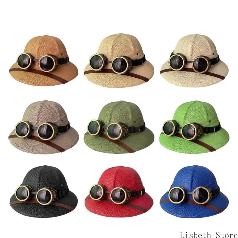 Cappello per casco Explorers 124A per uomo Donna Cappello per occhiali protettivi vietnamiti con cintura regolabile per ciclismo