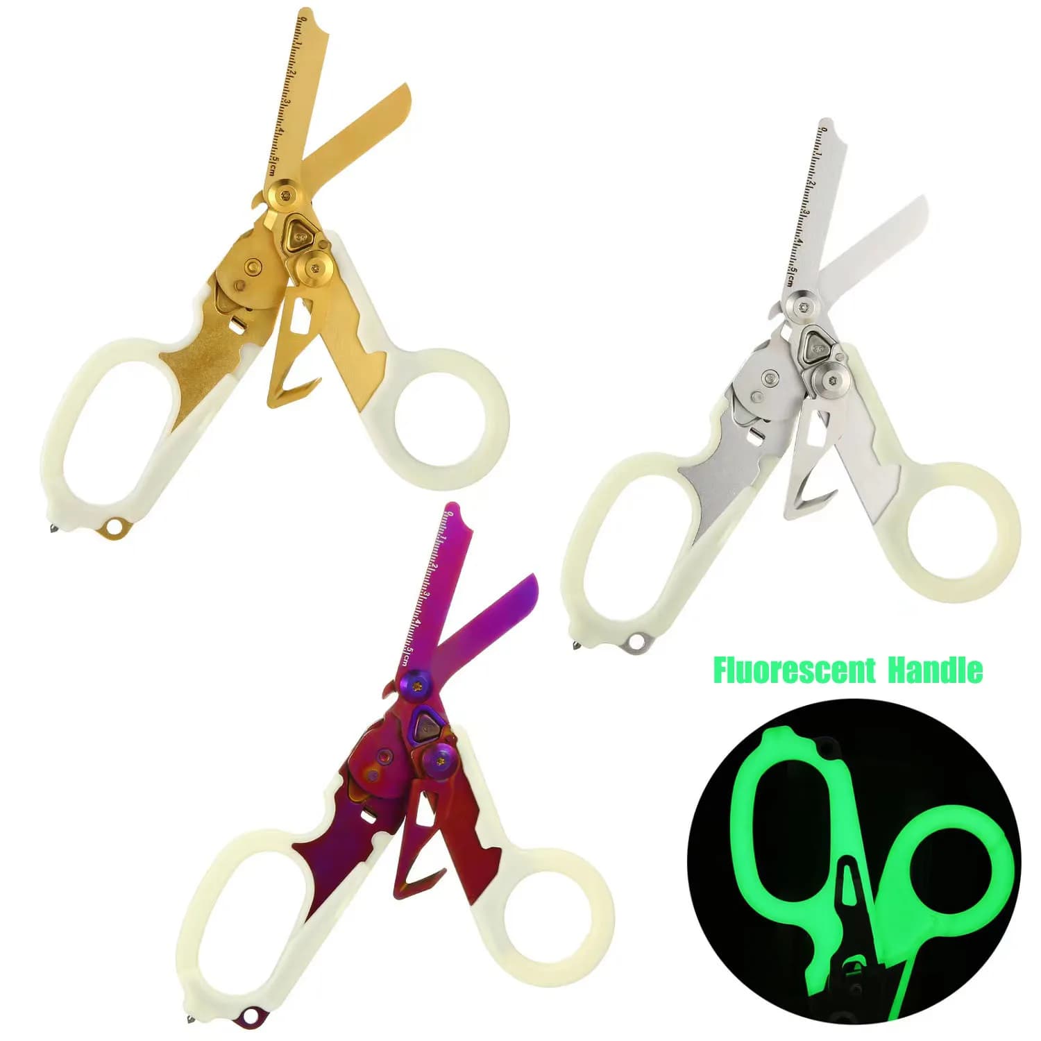 Mini forbici di emergenza portatili multifunzione Raptors Cesoie tattiche EMT Forbici pieghevoli Kit di pronto soccorso per sopravvivenza all'aperto