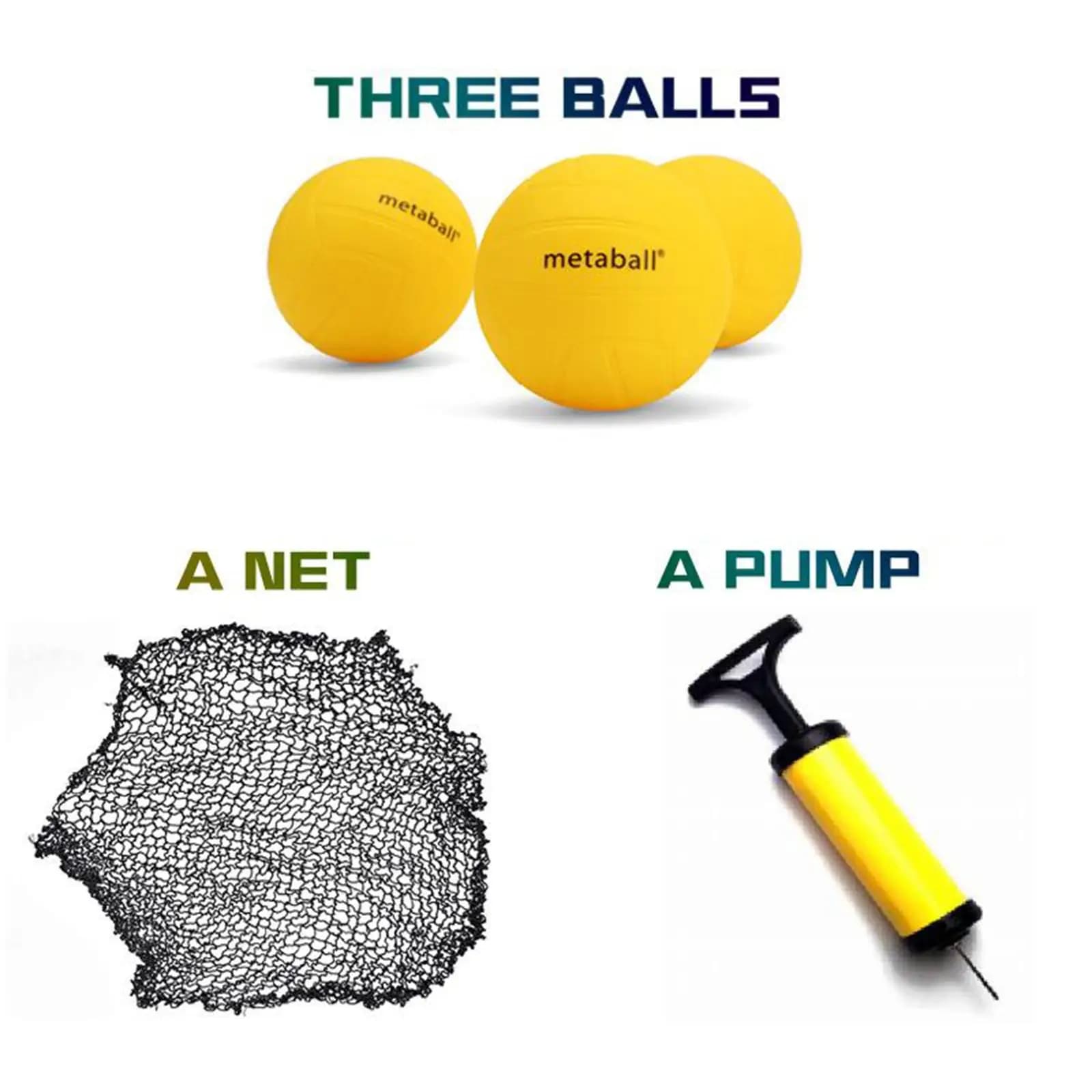 Pallavolo nella rete, spiaggia, prato, campo -, set, Smash - Include rete da gioco, borsa
