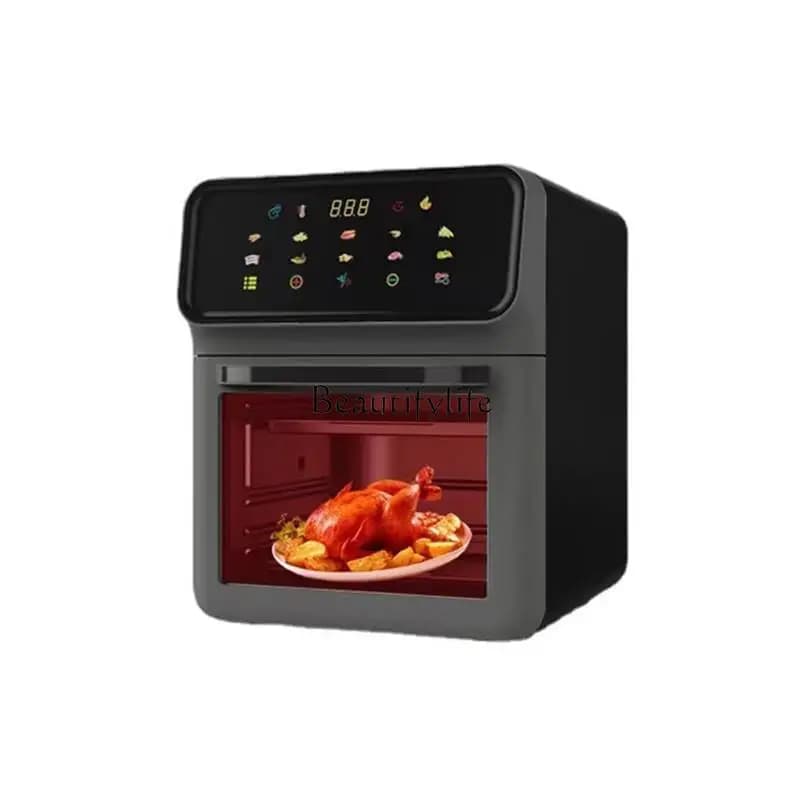 05Forno elettrico per friggitrice ad aria con controllo della temperatura domestica LCD touch free flip 110V standard europeo