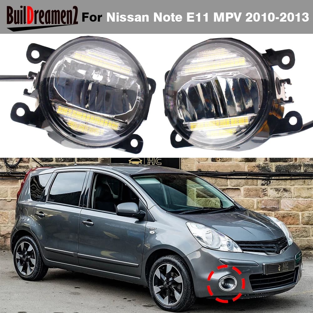 2X30W 8000LM auto anteriore LED fendinebbia luce diurna DRL accessori H11 12V per Nissan Note E11 MPV 2010 2011 2012 2013