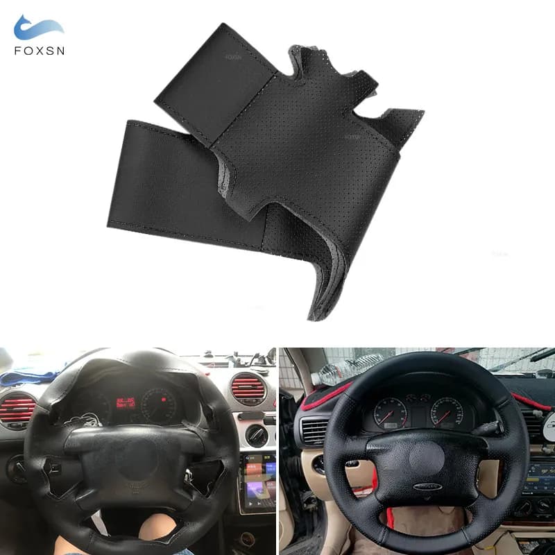 Black perforated microfibre leather for VW Golf 4 MK4 1998-2004 Passat B5 1996 - 2005 Car Styling Trim