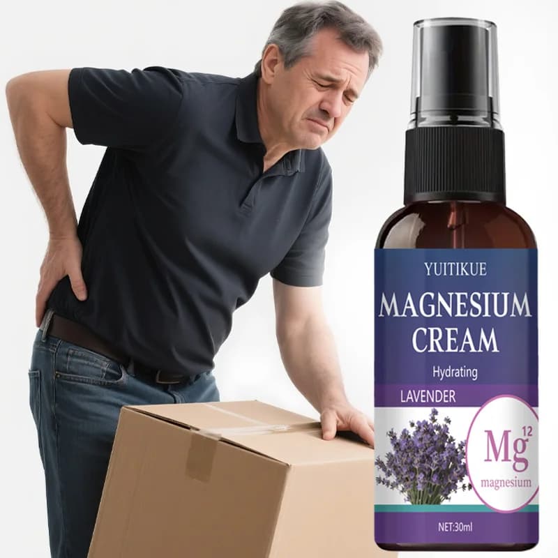 YUITIKUE Spray per la cura del magnesio 30 ml - Lenitivo per articolazioni e muscoli con lavanda, assorbimento rapido, dimensioni da viaggio per stili di vita attivi