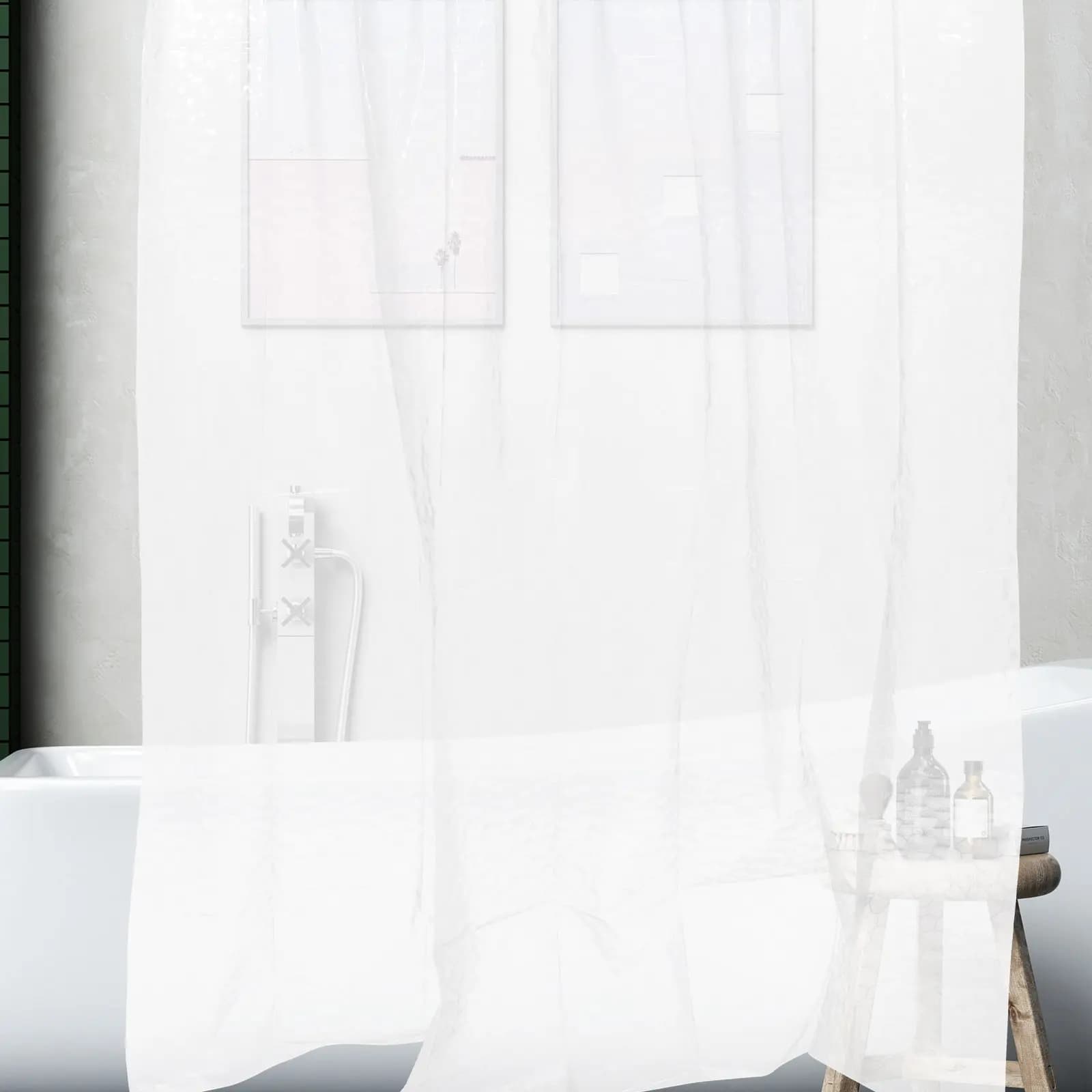 Elegante Tenda Doccia in PEVA, Lunga e Resistente, Impermeabile, Decorativa per Bagno e Casa