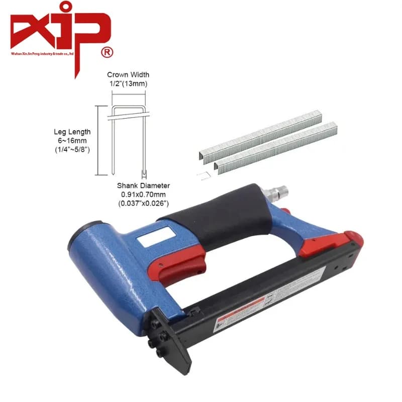 Pistola per punti metallici Pistola sparachiodi pneumatica calibro 21 8016 Cucitrice a filo fine industriale per mobili Tappezzeria Pistola per chiodatura Vendita calda all'ingrosso