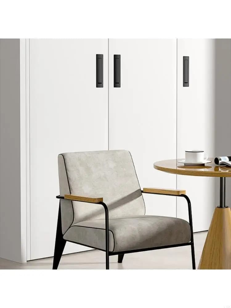 Modern Recessed Cabinet Door Handle Stainless Steel Rustproof Pulls Drawer Knobs Concealed Handles Hardware Enduring Y4QC