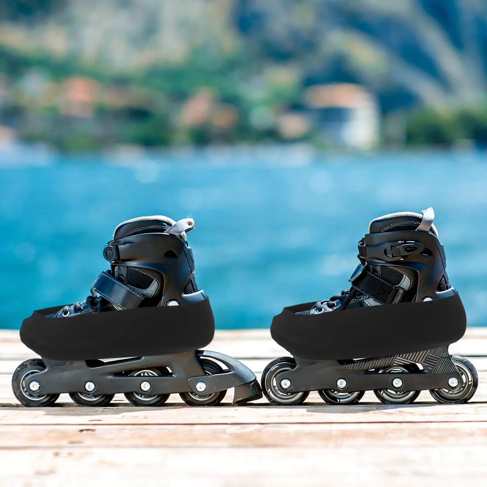 1 Paio di Protezioni Elastiche per Pattini da Ghiaccio, Copriscarpe Impermeabili per Pattinaggio di Velocità e Hockey
