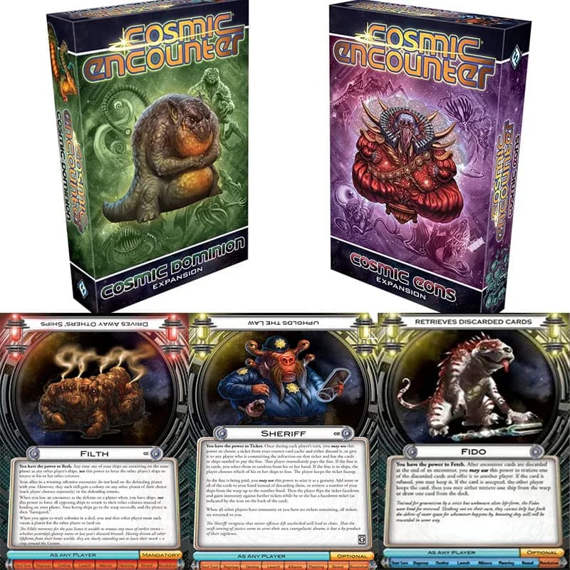 Cosmic Encounter Cosmic Dominion Versione Inglese Originale, Gioco da Tavolo Strategico Classico, Intrattenimento per Feste, Regali, Oggetti da Collezione, Giocattolo