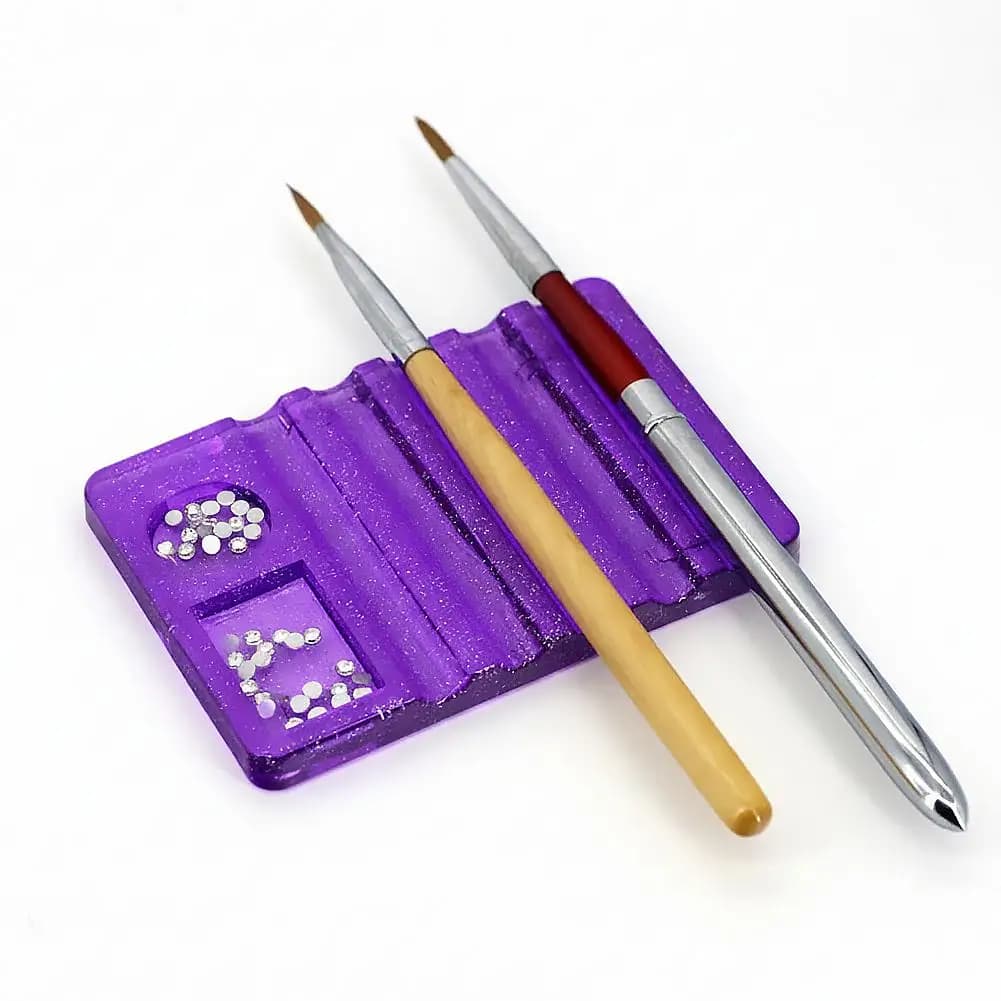 Espositore per Pennelli da Nail Art in Acrilico a 5 Scomparti, Porta Pennelli UV Gel, Organizzatore per Strumenti di Pittura
