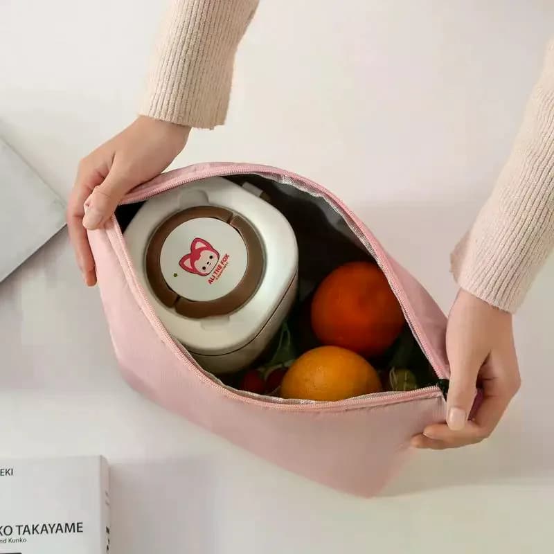 NUOVO! Borsa per il pranzo isolata Borsa per il riso in foglio di alluminio tinta unita Confezione per pasti Borsa per il ghiaccio Borsa portatile per la conservazione degli alimenti per picnic