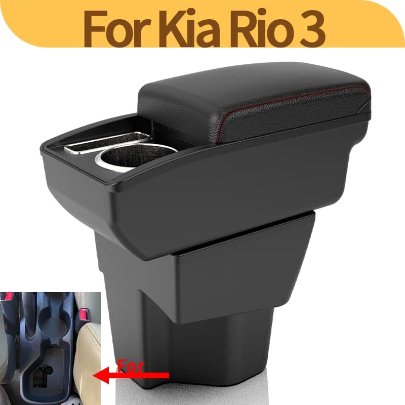 Per KIA Rio 3 bracciolo box KIA K2 X-line Rio 3 2011 2012 2013 2014 2015 2016 accessori per braccioli auto scatola di immagazzinaggio interna
